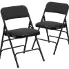 Flash Furniture Folding & Stacking<HERCULES Series Fabric Banquet/Reception Chair, Black, 2/Pack (2AWMC309AFBLK)