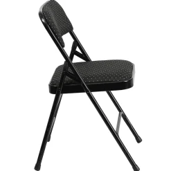 Flash Furniture Folding & Stacking<HERCULES Series Fabric Banquet/Reception Chair, Black, 2/Pack (2AWMC309AFBLK)