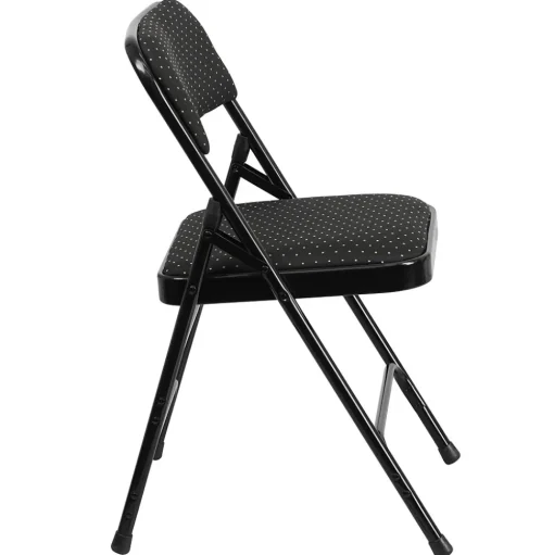 Flash Furniture Folding & Stacking<HERCULES Series Fabric Banquet/Reception Chair, Black, 2/Pack (2AWMC309AFBLK)