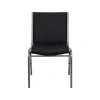 Flash Furniture Folding & Stacking<HERCULES™ Vinyl Heavy Duty Stack Chair With Arms, Black, 20/Pack (20XU6015BKVYL)