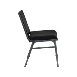 Flash Furniture Folding & Stacking<HERCULES™ Vinyl Heavy Duty Stack Chair With Arms, Black, 20/Pack (20XU6015BKVYL)