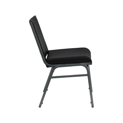 Flash Furniture Folding & Stacking<HERCULES™ Vinyl Heavy Duty Stack Chair With Arms, Black, 20/Pack (20XU6015BKVYL)