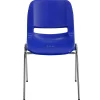 Flash Furniture Folding & Stacking<Hercules Molded Plastic Shell Stackable Chair With Chrome Frame, Navy, 16/Pack