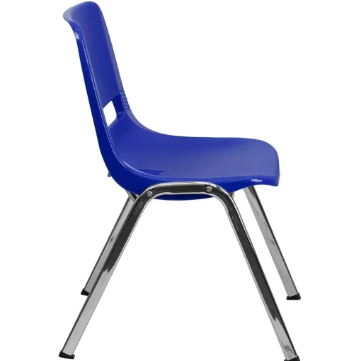 Flash Furniture Folding & Stacking<Hercules Molded Plastic Shell Stackable Chair With Chrome Frame, Navy, 16/Pack