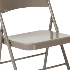 Flash Furniture Folding & Stacking<HERCULES Series Metal Folding Chair, Gray, 4/Pk (4BDF002GY)