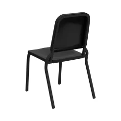 Flash Furniture Folding & Stacking<HERCULES™ Polypropylene Stackable Melody Band/Music Chair, Black, 12/Pack