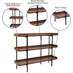 Flash Furniture Bookcases<HERCULES Series 18" Storage Shelf, Rustic (JN2542B3)