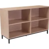 Flash Furniture Bookcases<HERCULES Series 29.5"H 4-Shelf Bookcase, Oak Laminate (NANJH1764)