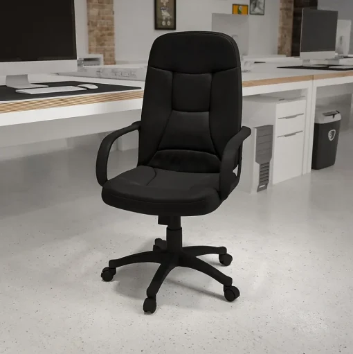 Flash Furniture Office Chairs<Holly Vinyl Swivel High Back Executive Office Chair, Black (H8021)