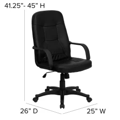 Flash Furniture Office Chairs<Holly Vinyl Swivel High Back Executive Office Chair, Black (H8021)