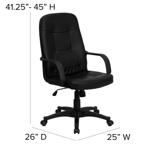 Flash Furniture Office Chairs<Holly Vinyl Swivel High Back Executive Office Chair, Black (H8021)