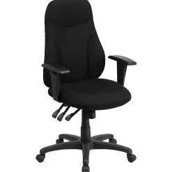 Flash Furniture Office Chairs<Hughes Ergonomic Fabric Swivel High Back Task Office Chair, Black (BT90297HA)