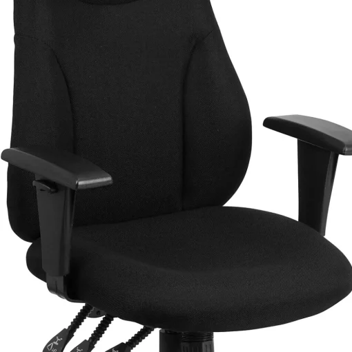 Flash Furniture Office Chairs<Hughes Ergonomic Fabric Swivel High Back Task Office Chair, Black (BT90297HA)