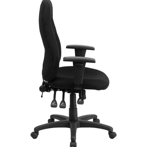 Flash Furniture Office Chairs<Hughes Ergonomic Fabric Swivel High Back Task Office Chair, Black (BT90297HA)