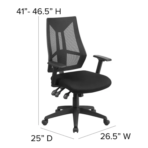 Flash Furniture Office Chairs<Ivan Ergonomic Mesh Swivel High Back Multifunction Task Office Chair, Black (HL0017)