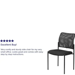 Flash Furniture Folding & Stacking<Jana Mesh Stackable Side Chair, Black (GO5152)