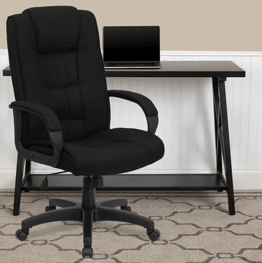 Flash Furniture Office Chairs<Jessica Fabric Swivel High Back Executive Office Chair, Black (GO5301BBK)