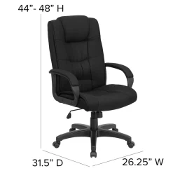 Flash Furniture Office Chairs<Jessica Fabric Swivel High Back Executive Office Chair, Black (GO5301BBK)