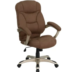 Flash Furniture Office Chairs<Jessie Ergonomic Microfiber Swivel High Back Executive Office Chair, Brown (GO725BN)