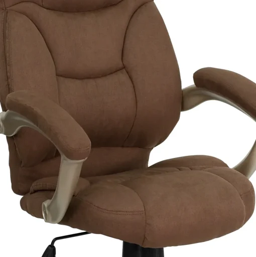 Flash Furniture Office Chairs<Jessie Ergonomic Microfiber Swivel High Back Executive Office Chair, Brown (GO725BN)