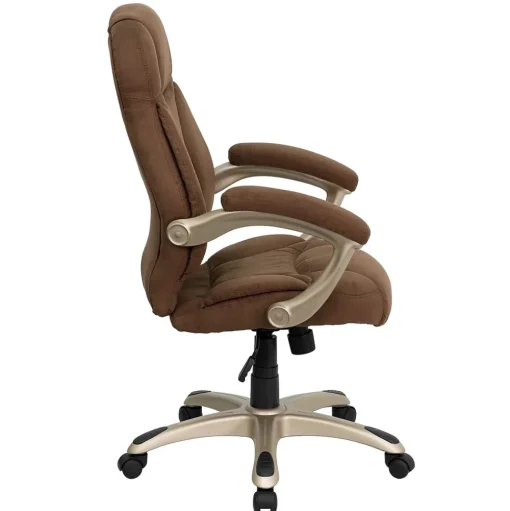 Flash Furniture Office Chairs<Jessie Ergonomic Microfiber Swivel High Back Executive Office Chair, Brown (GO725BN)