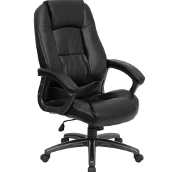 Flash Furniture Office Chairs<Jules Ergonomic LeatherSoft Swivel High Back Executive Office Chair, Black (GO7145BK)