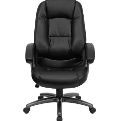 Flash Furniture Office Chairs<Jules Ergonomic LeatherSoft Swivel High Back Executive Office Chair, Black (GO7145BK)