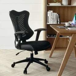 Flash Furniture Office Chairs<Kale Ergonomic Mesh Swivel High Back Executive Office Chair, Black (BLZP806BK)