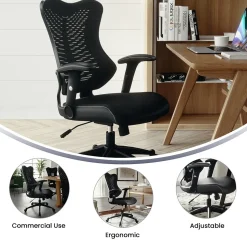 Flash Furniture Office Chairs<Kale Ergonomic Mesh Swivel High Back Executive Office Chair, Black (BLZP806BK)