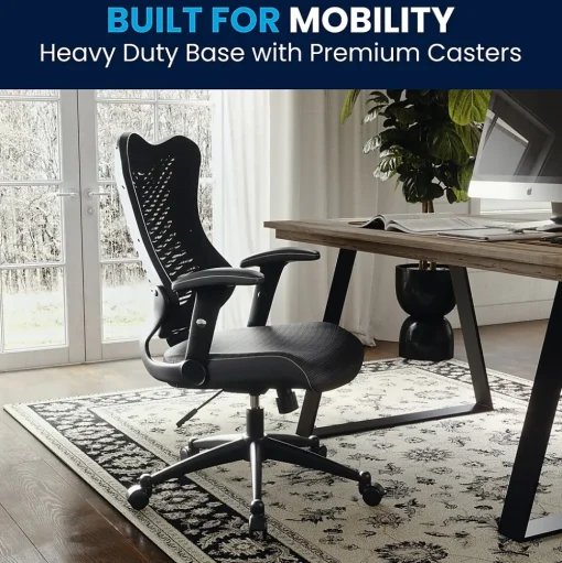 Flash Furniture Office Chairs<Kale Ergonomic Mesh Swivel High Back Executive Office Chair, Black (BLZP806BK)