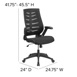 Flash Furniture Office Chairs<Kale Ergonomic Mesh Swivel High Back Executive Office Chair, Black (BLZP809BK)