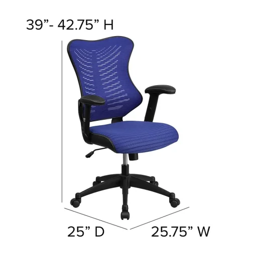 Flash Furniture Office Chairs<Kale Ergonomic Mesh Swivel High Back Executive Office Chair, Blue (BLZP806BL)