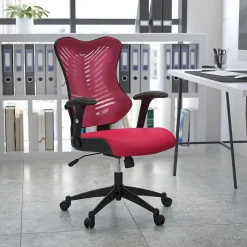 Flash Furniture Office Chairs<Kale Ergonomic Mesh Swivel High Back Executive Office Chair, Burgundy (BLZP806BY)