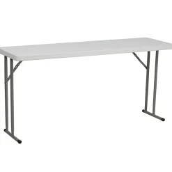 Flash Furniture Folding Tables<Kathryn Folding Table, 60" x 18", Granite White (RB1860)