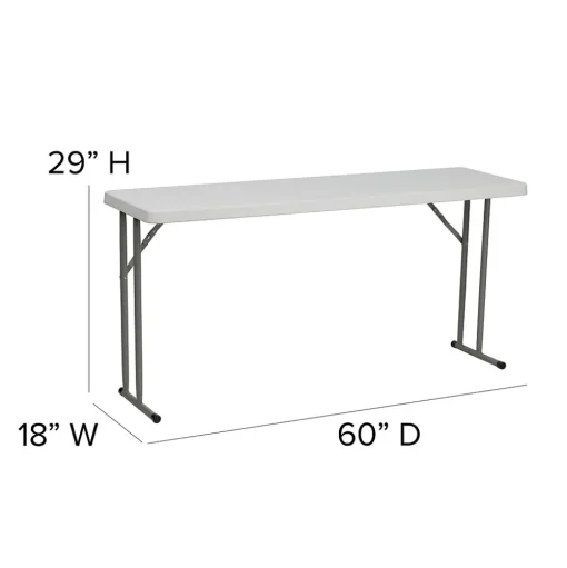 Flash Furniture Folding Tables<Kathryn Folding Table, 60" x 18", Granite White (RB1860)