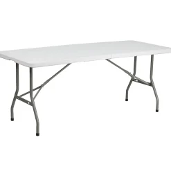 Flash Furniture Folding Tables<Kathryn Folding Table, 72" x 30", Granite White (RB3072FH)