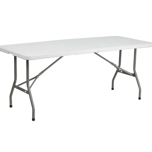 Flash Furniture Folding Tables<Kathryn Folding Table, 72" x 30", Granite White (RB3072FH)