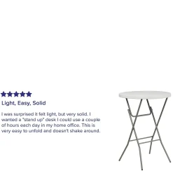 Flash Furniture Folding Tables<Kathryn Folding Table, 31.5" x 31.5", Granite White (RB32RBARGW)