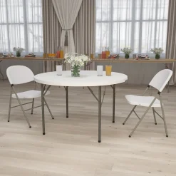 Flash Furniture Folding Tables<Kathryn Folding Table, 48" x 48", Granite White (RB48R)