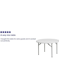 Flash Furniture Folding Tables<Kathryn Folding Table, 48" x 48", Granite White (RB48R)