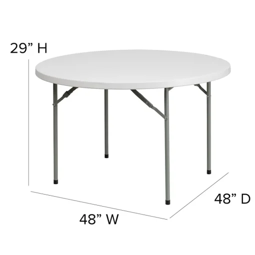 Flash Furniture Folding Tables<Kathryn Folding Table, 48" x 48", Granite White (RB48R)