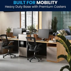 Flash Furniture Office Chairs<Kelista Ergonomic Mesh Swivel Mid-Back Task Office Chair, Black (BLX5MBK)