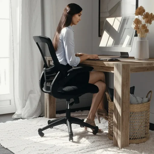 Flash Furniture Office Chairs<Kelista Ergonomic Mesh Swivel Mid-Back Task Office Chair, Black (BLX5MBK)