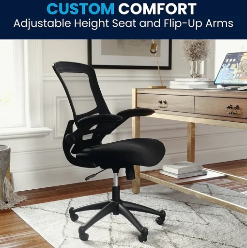 Flash Furniture Office Chairs<Kelista Ergonomic Mesh Swivel Mid-Back Task Office Chair, Black (BLX5MBK)