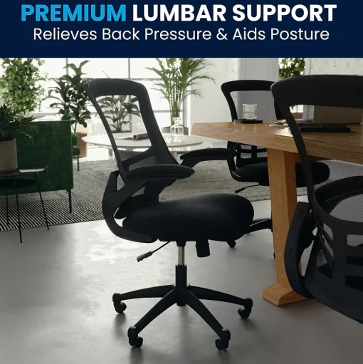 Flash Furniture Office Chairs<Kelista Ergonomic Mesh Swivel Mid-Back Task Office Chair, Black (BLX5MBK)