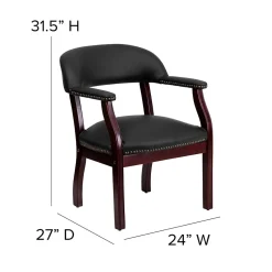 Flash Furniture Office Chairs<Leather Conference Chair, Black (BZ105LFBKLEA)