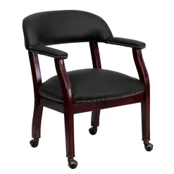 Flash Furniture Office Chairs<Leather Conference Chair, Black (BZ100LFBKLEA)