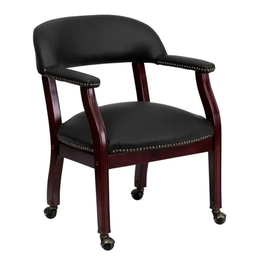 Flash Furniture Office Chairs<Leather Conference Chair, Black (BZ100LFBKLEA)