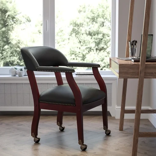 Flash Furniture Office Chairs<Leather Conference Chair, Black (BZ100LFBKLEA)