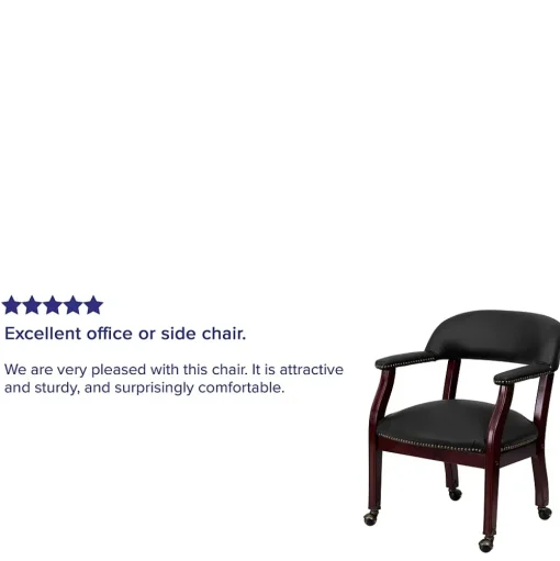 Flash Furniture Office Chairs<Leather Conference Chair, Black (BZ100LFBKLEA)